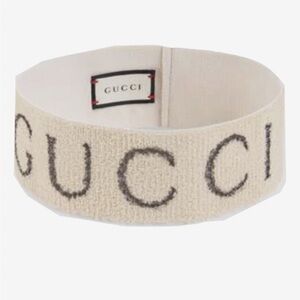 Gucci Beige Logo Knit Headband